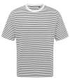PR020 Premier Unisex Utility 2.0 Oversized T-Shirt Black / White Stripe colour image